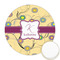 Ovals & Swirls Printed Cookie Topper - Round (Personalized)