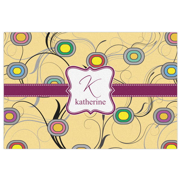 Ovals & Swirls Indoor / Outdoor Rug - 2'x3' - Front Flat