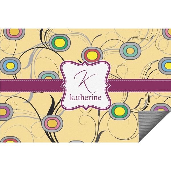 Custom Ovals & Swirls Indoor / Outdoor Rug - 3'x5' (Personalized)