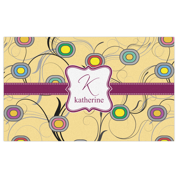 Ovals & Swirls Indoor / Outdoor Rug - 3'x5' - Front Flat