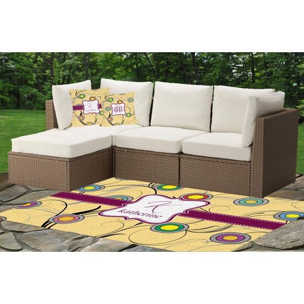Ovals & Swirls Outdoor Mat & Cushions