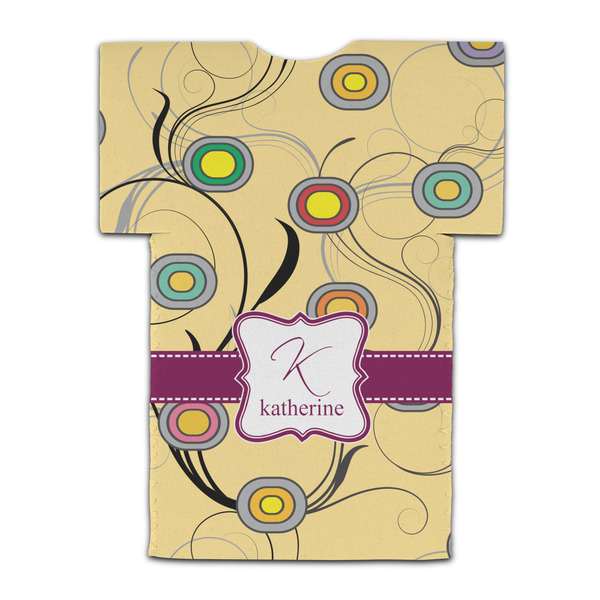 Ovals & Swirls Jersey Bottle Cooler - BACK (flat)