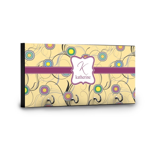 Ovals & Swirls Key Hanger - Front View with Hooks