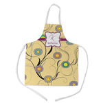 Ovals & Swirls Kid's Apron w/ Name and Initial