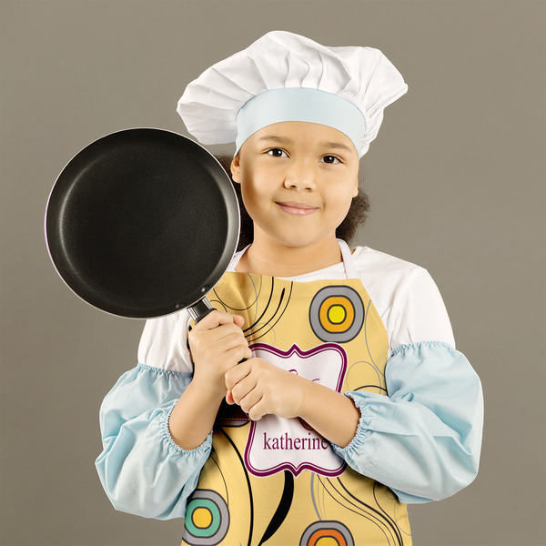 Ovals & Swirls Kid's Aprons - Medium - Lifestyle