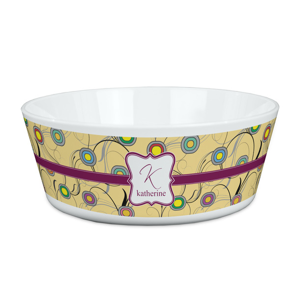 Custom Ovals & Swirls Kid's Bowl (Personalized)