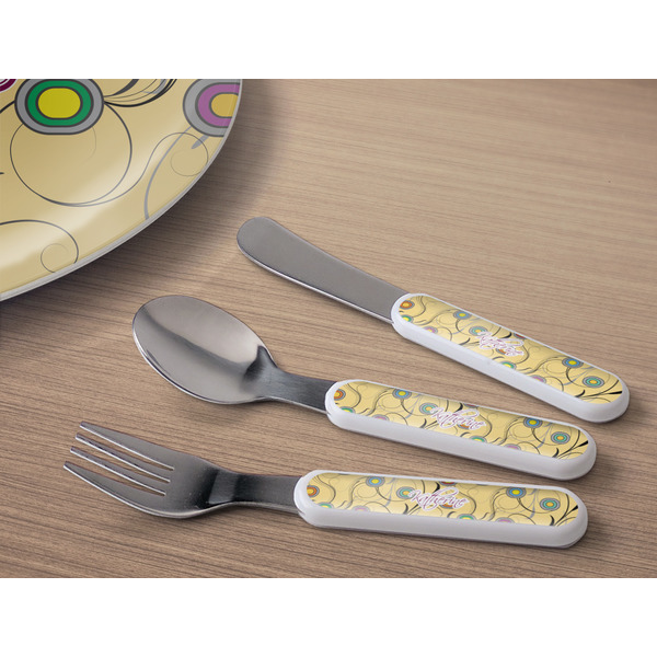 Ovals & Swirls Kids Flatware w/ Plate