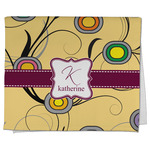 Ovals & Swirls Kitchen Towel - Poly Cotton w/ Name and Initial