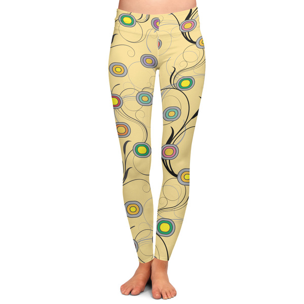Custom Ovals & Swirls Ladies Leggings - Large