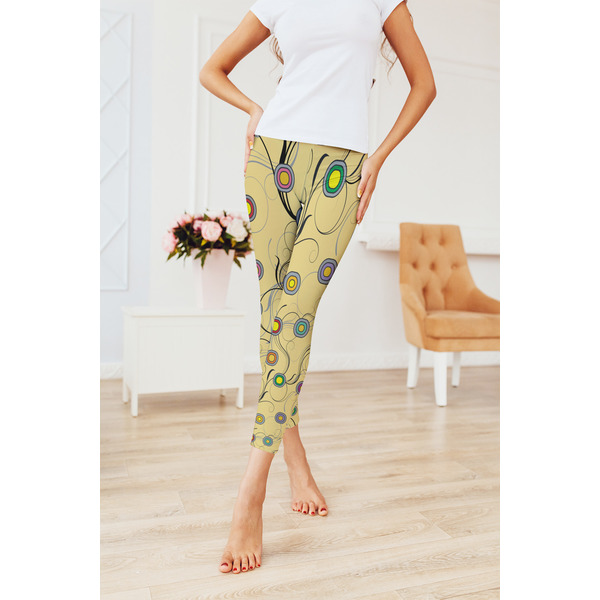 Ovals & Swirls Ladies Leggings - LIFESTYLE 2