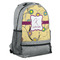 Ovals & Swirls Large Backpack - Gray - Angled View