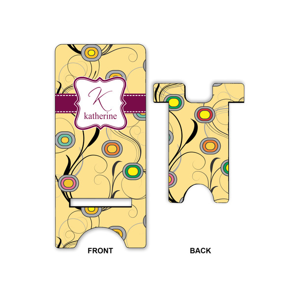 Ovals & Swirls Large Phone Stand - Front & Back