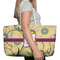 Ovals & Swirls Large Rope Tote Bag - In Context View