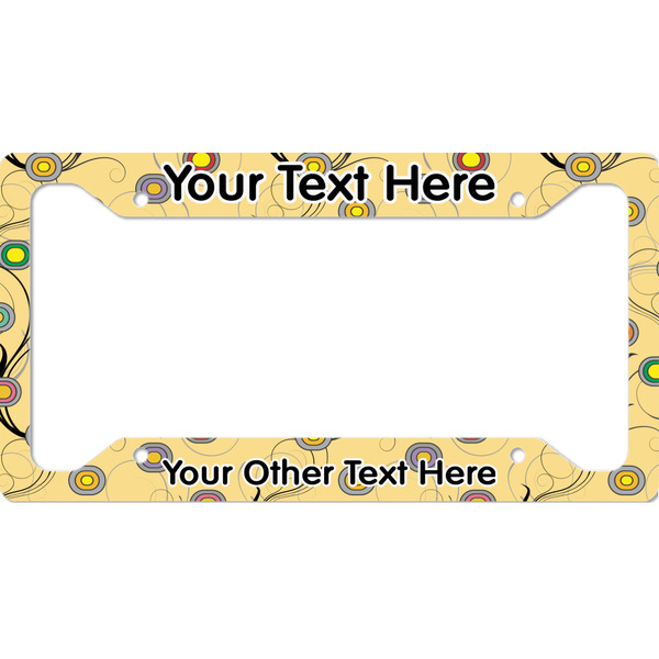 Custom Ovals & Swirls License Plate Frame - Style A (Personalized)