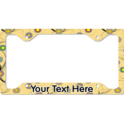 Ovals & Swirls License Plate Frame - Style C (Personalized)