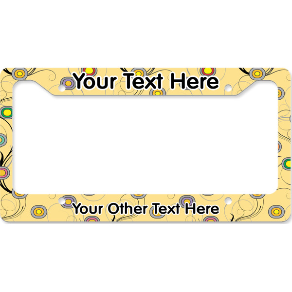 Ovals & Swirls License Plate Frame Wide