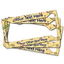 Ovals & Swirls License Plate Frame (Personalized)