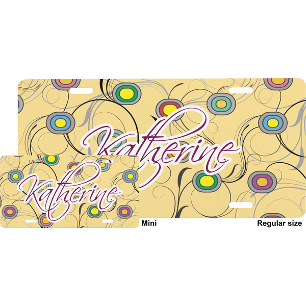 Ovals & Swirls License Plate (Sizes)