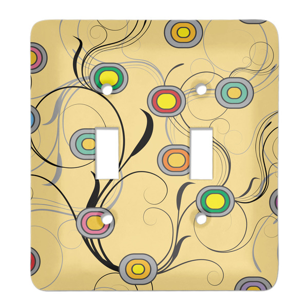 Custom Ovals & Swirls Light Switch Cover (2 Toggle Plate)