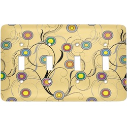 Ovals & Swirls Light Switch Cover (4 Toggle Plate)