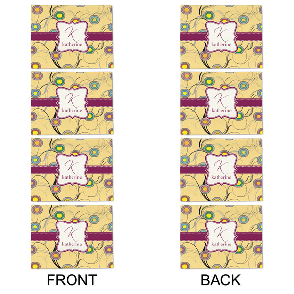 Ovals & Swirls Linen Placemat - APPROVAL Set of 4 (double sided)