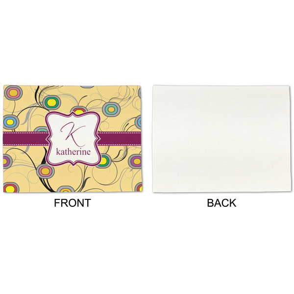 Ovals & Swirls Linen Placemat - APPROVAL Single (single sided)