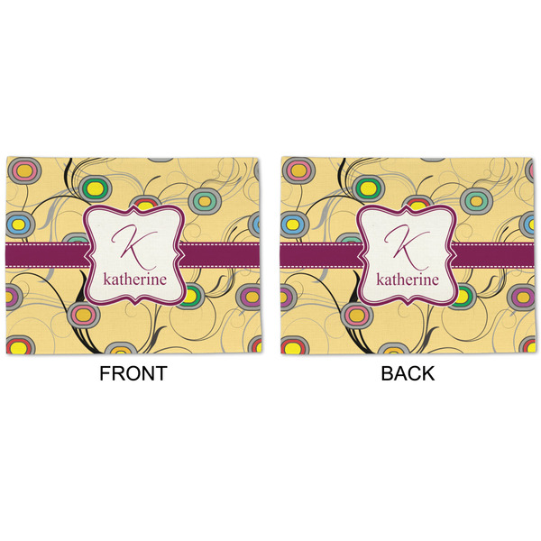 Ovals & Swirls Linen Placemat - APPROVAL (double sided)