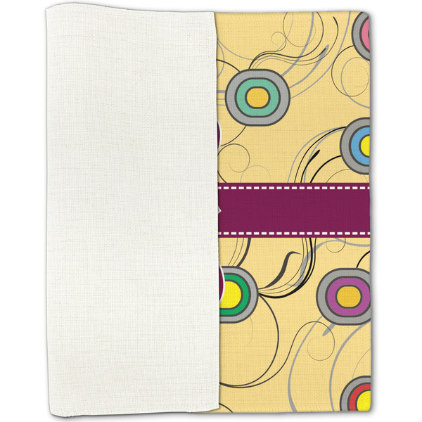 Ovals & Swirls Linen Placemat - Folded Half