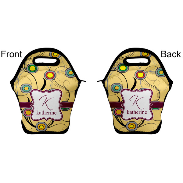 Ovals & Swirls Lunch Bag - Front and Back