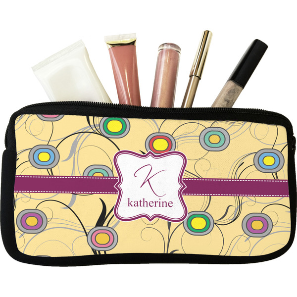 Custom Ovals & Swirls Makeup / Cosmetic Bag (Personalized)