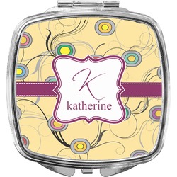 Ovals & Swirls Compact Makeup Mirror (Personalized)