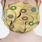 Ovals & Swirls Mask - Pleated (new) Front View on Girl