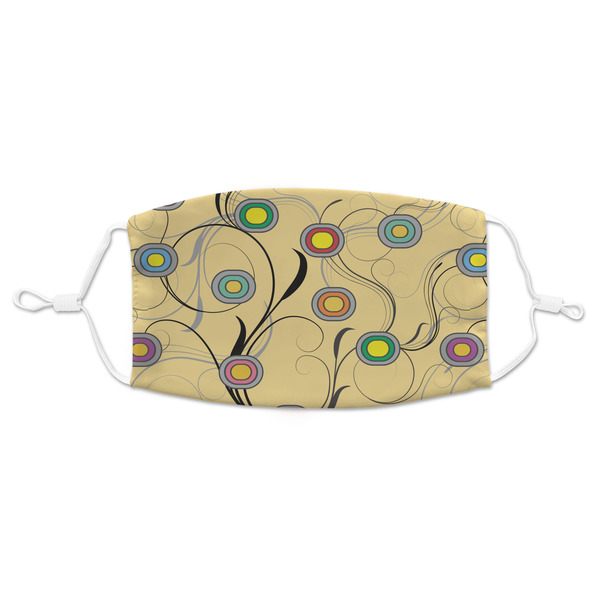 Custom Ovals & Swirls Adult Cloth Face Mask - Standard