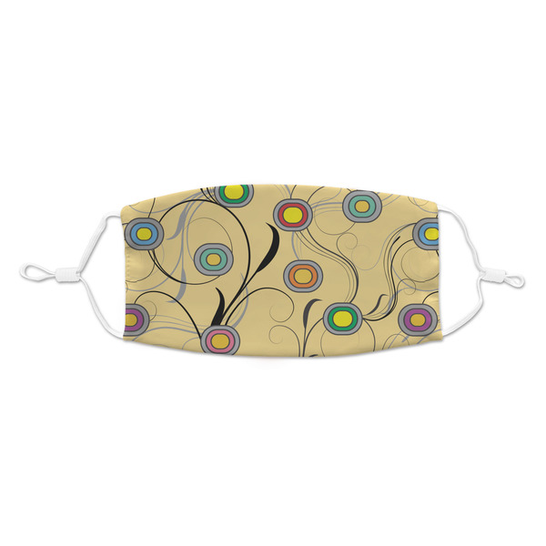 Custom Ovals & Swirls Kid's Cloth Face Mask - Standard