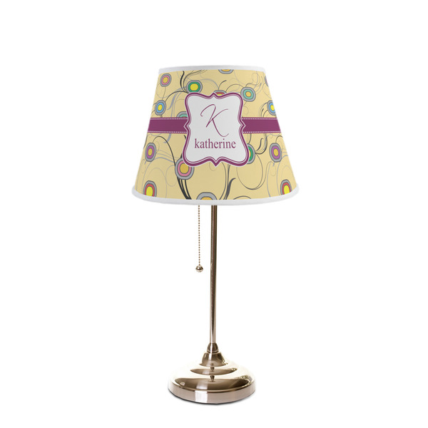 Ovals & Swirls Poly Film Empire Lampshade - On Stand