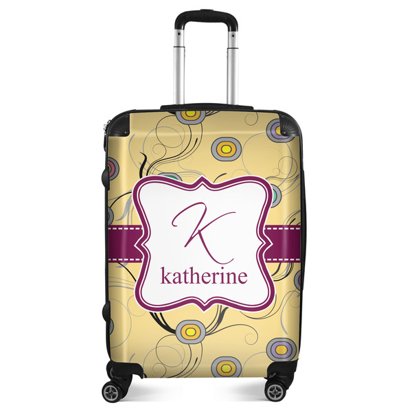 Custom Ovals & Swirls Suitcase - 24" Medium - Checked (Personalized)