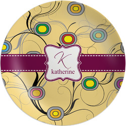 Ovals & Swirls Melamine Plate - 10" (Personalized)