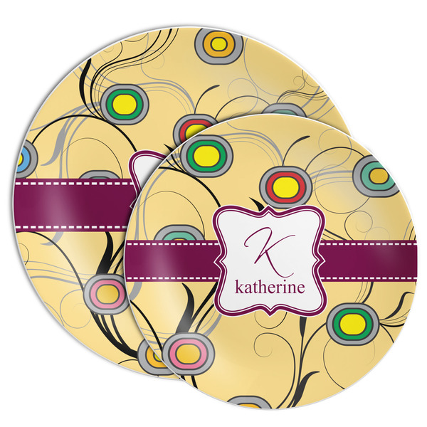 Ovals & Swirls Melamine Plates - PARENT/MAIN