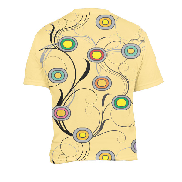 Ovals & Swirls Men's Crew Neck T Shirt Medium - Back