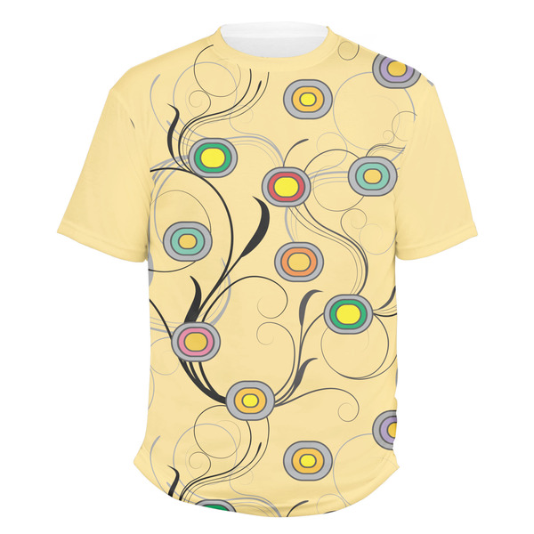Custom Ovals & Swirls Men's Crew T-Shirt