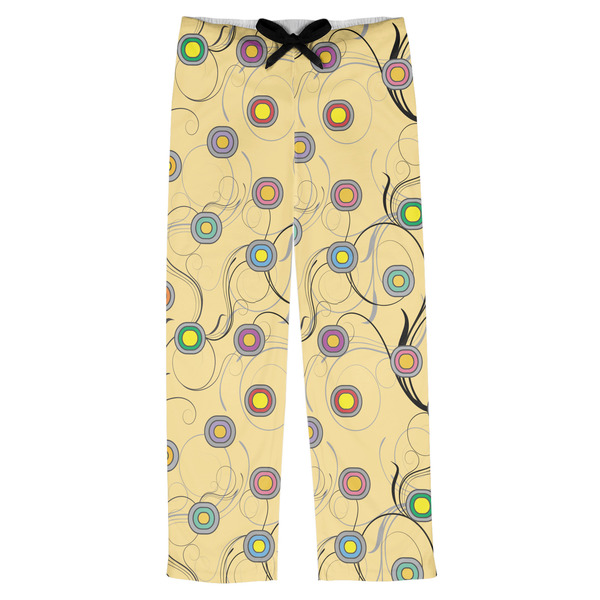 Custom Ovals & Swirls Mens Pajama Pants - S