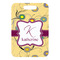 Ovals & Swirls Metal Luggage Tag - Front Without Strap