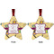 Ovals & Swirls Metal Star Ornament - Front and Back