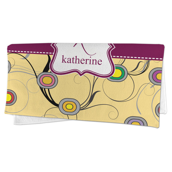 Ovals & Swirls Microfiber Dish Rag - FOLDED (half)