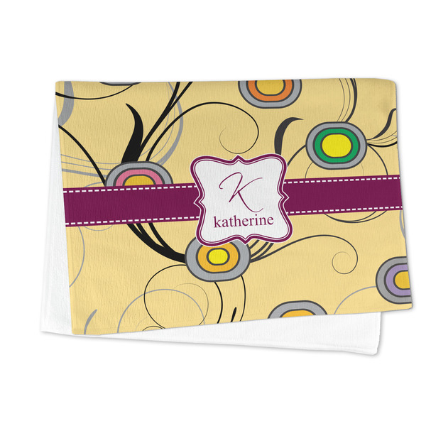 Ovals & Swirls Microfiber Dish Towel - FOLDED HALF