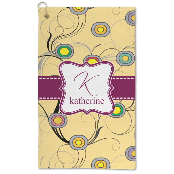 Custom Ovals & Swirls Microfiber Golf Towel - Large (Personalized)
