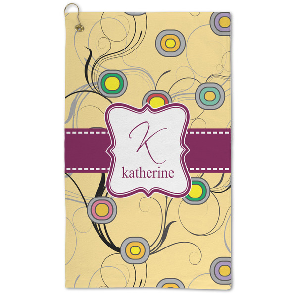 Custom Ovals & Swirls Microfiber Golf Towel - Large (Personalized)