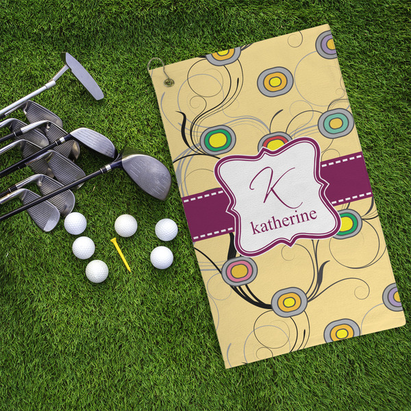 Ovals & Swirls Microfiber Golf Towels - LIFESTYLE