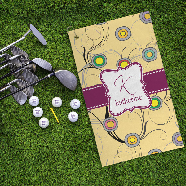 Ovals & Swirls Microfiber Golf Towels - LIFESTYLE