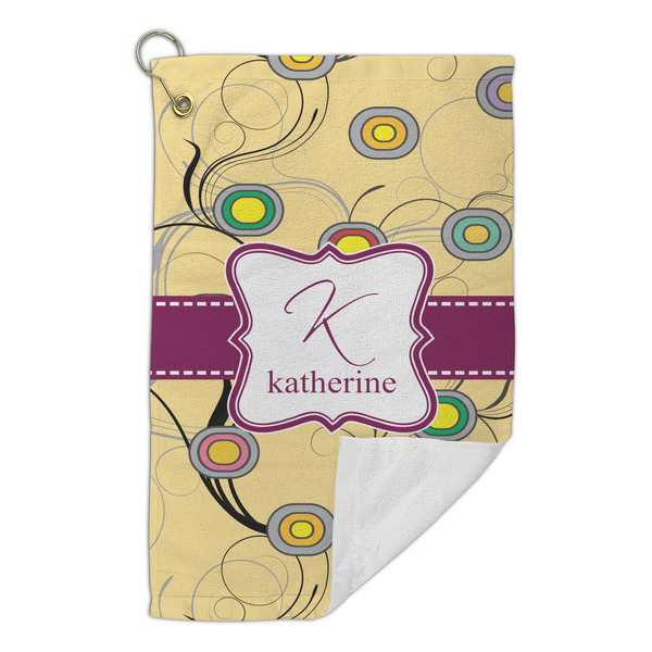 Ovals & Swirls Microfiber Golf Towels Small - FRONT FOLDED